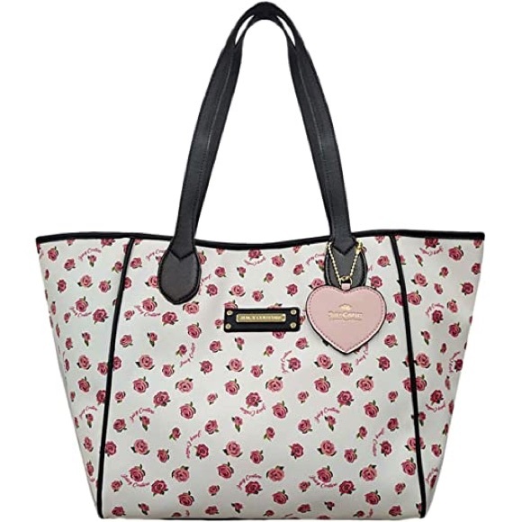 Juicy Couture Handbags - NWTJuicy Couture White Ditsy Rose Love Me Not Tote
